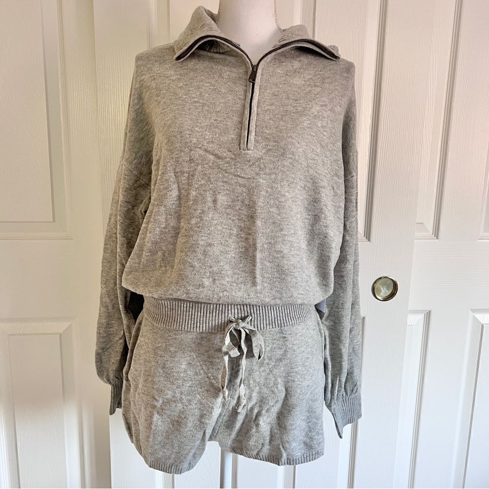 Spiritual Gangster Funnel Neck Romper Grey Medium NWT